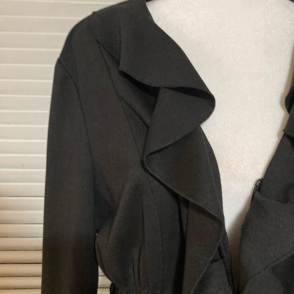 EC Sunny Leigh Ruffled Black Lightweight Zipper Cardigan Size XL - Picture 7 of 8